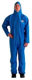 picture of 3M 4515 Blue Protective Coverall with Hood - Type 5/6 - 3M-4515