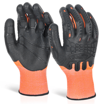 picture of Glovezilla Cut Resistant Fully Coated Impact Orange Gloves - BE-GZ61OR