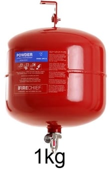 picture of AUTOMATIC 1Kg Powder Extinguisher - ABC Fires Rated - Fitted Pressure Gauge - [HS-APS1]