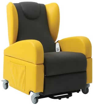 picture of Aidapt Brookfield Dual Motor Rise & Recliner Chair - Yellow and Black - [AID-VG704BA]