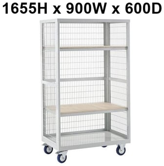 picture of QMP Boxwell Trolley Without Doors - Light Grey - Plywood - 1655H x 900W x 600D - [QM-XW169060PLXX] - (LP)