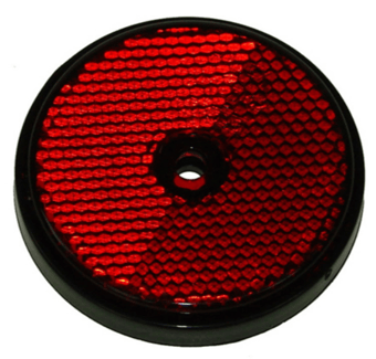 picture of Maypole MP854B Radex Round Red Reflector With Mounting Hole - [MPO-854B]