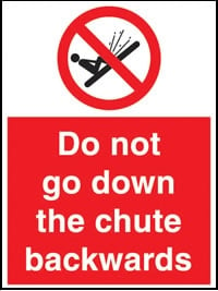 Picture of Chute Backwards Sign - [AS-WH36]