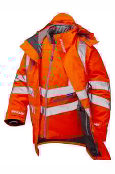 picture of Pulsarail Orange Hi-Vis Rail 7-in-1 Storm Coat - PR-PR497