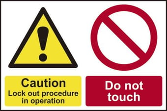 Picture of Spectrum Caution Lockout Procedure In Operation Do Not Touch - RPVC 300 x 200mm - SCXO-CI-13907