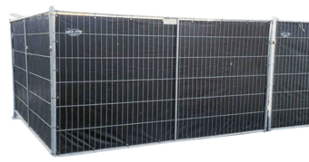 picture of Heras Fence Tarpaulin Economy 100gsm Black - 1.76m x 3.41m - [LTR-022734] - (NICE)