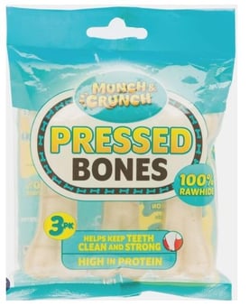 picture of Munch & Crunch White Pressed Bones 3 Pack - [PD-MC0038]