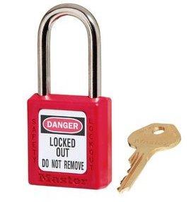 picture of TYPE 2 of 410 Xenoy Safety Padlock - Red - With One 'Key Alike' Key - Stocked in the UK - [MA-410KARED-TYPE2]