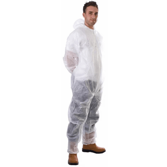 picture of Supertouch PP Disposable Coverall (NOT TYPE 5 & 6) - WHITE - ST-17401