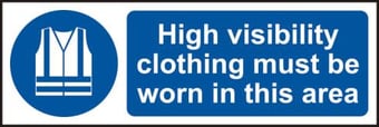 Picture of Spectrum High Visibility Clothing Must Be Worn In This Area - SAV 300 x 100 mm - SCXO-CI-11688