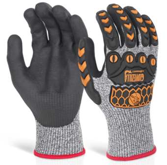 picture of Glovezilla Nitrile Palm Coated Grey Gloves - BE-GZ04GY