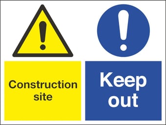 Picture of Construction Site Keep Out Sign - 600 X 450Hmm - Rigid Plastic - [AS-MU11-RP]