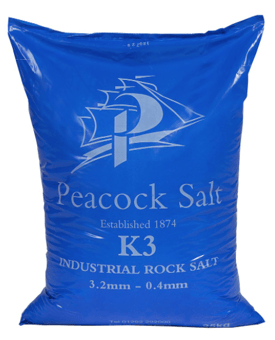 picture of Peacock K3 Medium Grade Rock Salt 3.2 - 0.4mm - 25kg Bag - [PK-K320025]