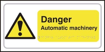 Picture of Danger Automatic machinery - Taktyle (300 x 150mm)  - SCXO-CI-TK3803BSI