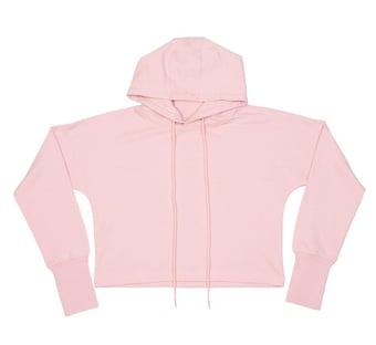 picture of Mantis Women's Cropped Hoodie - Drop Shoulder Styling - Soft Pink - BT-M140-SPIN