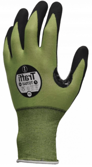 picture of Traffi TG7040 Ultra Fine Nitrile Microfoam Cut F Safety Glove - Green - Pair - TS-TG7040-GR