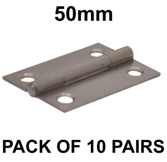 picture of SC 1838 Pattern Steel Butt Hinge - 50mm - Pack of 10 Pairs - [CI-CH03L]