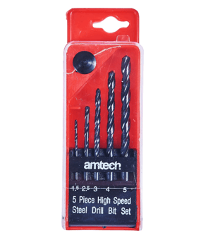 picture of Amtech 5 Piece High Speed Steel Drill Set - [DK-F0950]