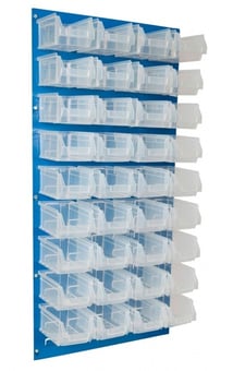 picture of BiGDUG Louvre Panel Kit - 1000h x 500w mm With 36 x Clear B51 Bins - [BDU-LP2K1C]