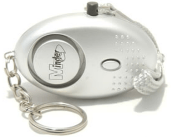 picture of Metallic Mini Minder Key-ring Torch Alarm Silver 140 dBs - [JNE-METAL001SILVER]