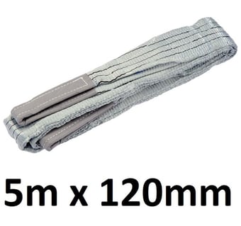 picture of Draper - 4 Tonne 5M x 120mm Wide Load Sling - BS EN1492 - [DO-61363]