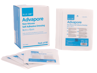 picture of Advapore Fabric Non-Woven Adhesive Wound Dressing 8cm x 10cm - Box of 50 - [CM-800032]
