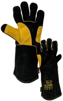 Picture of Leopard Premium Black Welders Gauntlet - 16 Inch - [MH-BG2025BLK]