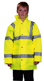 picture of Yoko Children's Hi Vis Yellow Parka Jacket - YO-HVP300CH