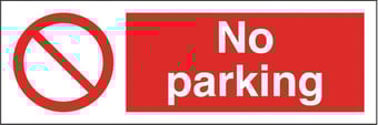picture of No Parking Sign - 300 X 100Hmm - Rigid Plastic - [AS-PR61-RP]