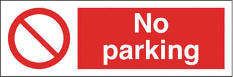 picture of No Parking Sign - 300 X 100Hmm - Rigid Plastic - [AS-PR61-RP]