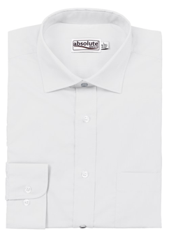 picture of Absolute Apparel Mens White Poplin Shirt Long Sleeved - AP-AA301-WHT