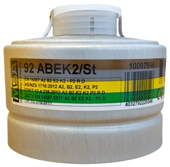 Picture of MSA - 92 ABEK2/P3 - Combined Filter - A2B2E2K2-P2 R D - [MS-10097996]