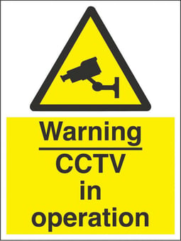 Picture of Warning CCTV in Operation Sign - 300 x 400Hmm - Rigid Plastic - [AS-WA100A-RP]