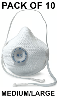 picture of Moldex 3105 Air Series FFP2 NR D Valved Medium/Large Masks - Box of 10 - [MO-3105]