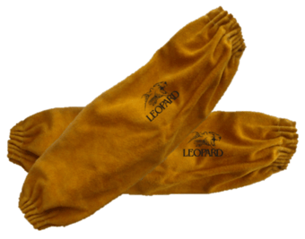 picture of Leopard Gold Yellow Leather Welders Sleeves - [MH-GS1050E18]