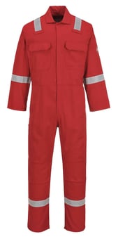 picture of Portwest BZ506 Bizweld Work FR Classic Coverall - Red - PW-BZ506RER