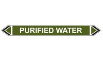 Picture of Flow Marker - Purified Water - Green - Pack of 5 - [CI-13414]