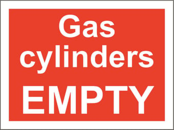 Picture of Tye Tags - Gas Cylinders EMPTY - 200 X 150Hmm - Rigid Plastic - [AS-GC11-RP]