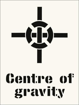 Picture of Centre of Gravity Stencil (600 x 800mm)  - SCXO-CI-9571G