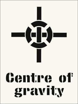 picture of Centre of Gravity Stencil (600 x 800mm)  - SCXO-CI-9571G