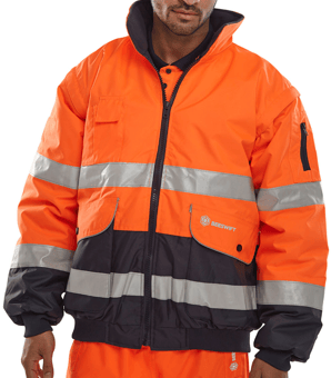 picture of Europa Bomber Jacket Orange/Navy - BE-EBJORN