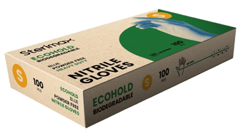 picture of Sterimax Ecohold Biodegradable Nitrile Blue Powder-Free Gloves - Box of 50 Pairs - STM-INC-501950