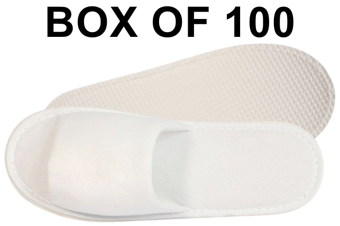 picture of Soft Towelling Slipper Open Toe with Recyclable Sole - Box of 100 - [MCS-STSOTES]