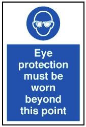 Picture of Eye Protection Sign LARGE - 400 x 600Hmm - Self Adhesive Vinyl - [AS-MA68-SAV]