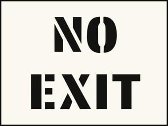 Picture of No Exit Stencil (190 x 300mm) - SCXO-CI-9538