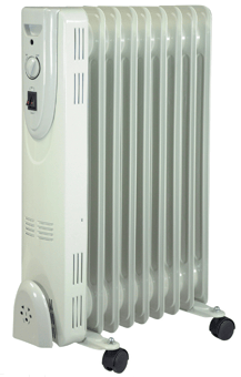 picture of Elpine 2000w 9 Fin Oil Filled Radiator Heater White - [NT-31054C]