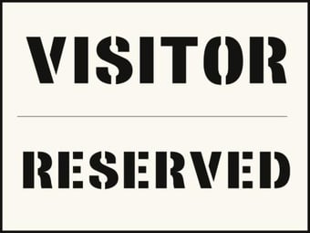 Picture of Visitor Reserved Stencil (190 x 300mm) - SCXO-CI-9529