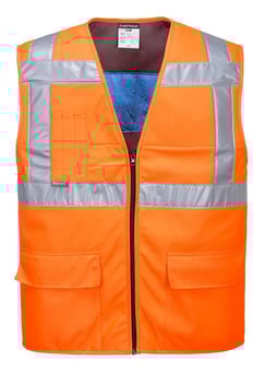 picture of Portwest - CV02 - High Vis Cooling Orange Vest - Orange - [PW-CV02ORR]