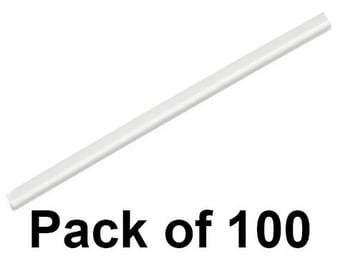 picture of Durable - Spine Binding Bars A4 - White - 6mm - Pack of 100 - [DL-290102]