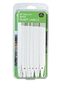 Picture of Garland 20cm White Plant Labels - Pack of 20 - [GRL-W0858]